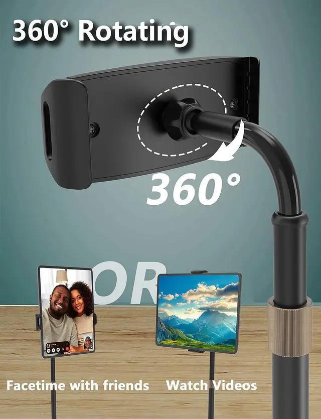 Alt view image 5 of 7 - Tablet Stand and Holder Adjustable Bendable Holder for Desk Stable Compatible with Ipad Pro 12.9 11 10.2 Mini Kindle Switch Nexus Tab Portable Screen and Most 4.7-16 Devices