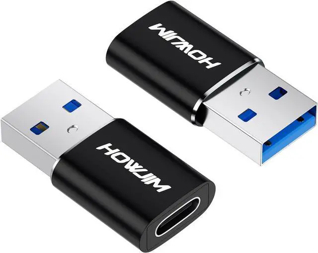 Main image of USB to USB C Adapter 2PCS 5Gbps USB C Female to USB3.0 Male Adapter OTG Converter Fast Charging/Transfer Type C to USB Adapter for M-acBook i-Pad i-Phone15 16 G-alaxy A-ppleWatch A-irpods Black