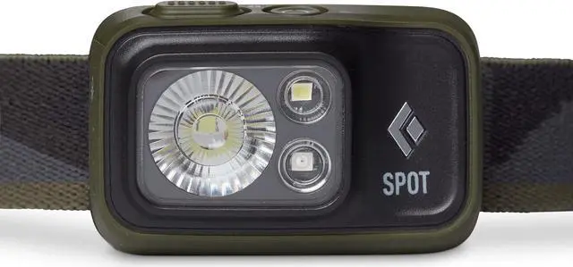 Alt view image 2 of 4 - Spot 400 LED Headlamp Waterproof and Dimmable Battery Powered Headlamp for Camping Hiking Running Hunting Work with Red Light Headlamp Mode Dark Olive