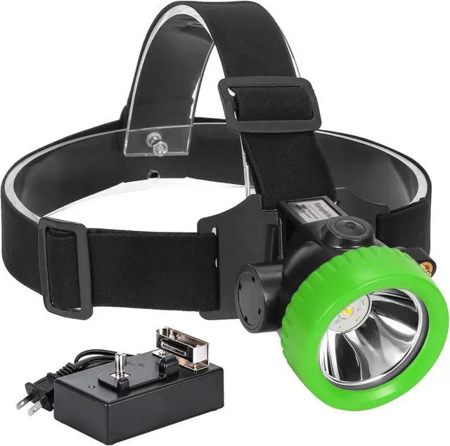 Main image of Mining Headlight Coon Hunting Light Mining Lights Rechargeable Mining Cap Lamp Flashlight 7 LEDs Explosion Proof Hard Hat BK3000 for Hunting Fishing Hiking (Green)