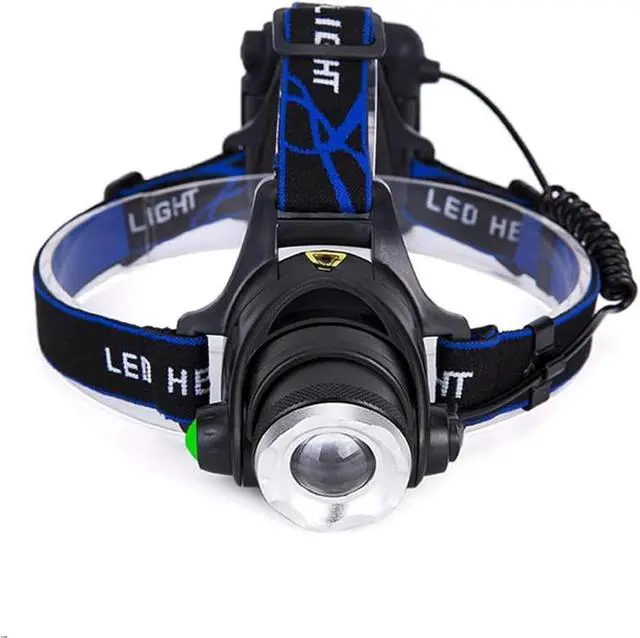 Alt view image 2 of 7 - Multicolor Headlamp Flashlight 1000 Lumen Waterproof Zoomable Led Headlight with White Red Green Blue Light