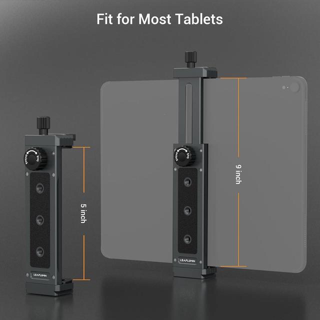 Alt view image 6 of 7 - Tripod Mount Adapter for iPad Aluminum Tripod Mount Holder for Tablet Tablet Tripod Mount with 1/4 Screw Universal Tripod Mount for iPad Mini Compatible with 4.7-12.9 Most Tablet