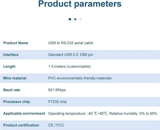 Alt view image 6 of 7 - USB to RS232 Serial Cable 6.6ft USB to RS232 Female DB9 Serial Converter Cable with FTDI Chipset Industrial Adapter Supports Windows Series/Linux/Mac OS