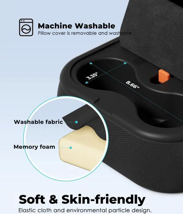 Alt view image 4 of 6 - Tablet Stand Pillow Compatible with 4-13 Phone/Tablet iPad iPhone  Kindle Google Magnetic Phone Stand for Desk Kindle Pillow Stand for Bed with Cozy Fabric and Two Cup Size Bowl.B