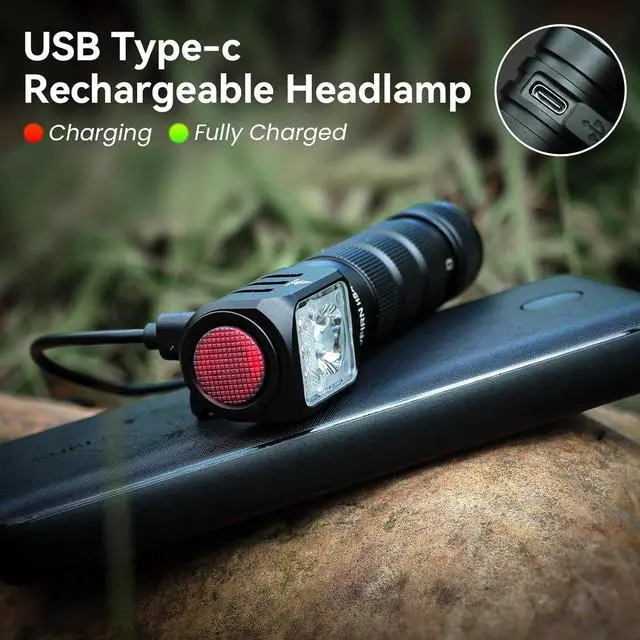 Alt view image 4 of 7 - Sofirn HS42 Headlamp Rechargeable Headlamps for Adults Rechargeable 2100 Lumens Headlamp with Red Light Option Led Right Angle Flashlight with Magnetic Base Camping Headlamp for Mechanic Hunting