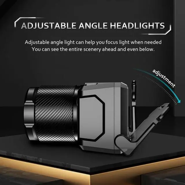 Alt view image 5 of 7 - Led headlamp High Lumen Super Bright headlamp Rechargeable Zoomable Head lamp Flashlight with Motion Sensor Hard Hat Light headlamps for Adults