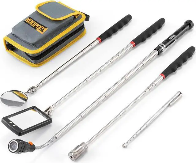 Main image of Telescoping Magnetic Pickup Tool Set-Extendable Magnet Flashlight with Inspection Mirror Birthday Gifts for Men or Women Boyfriend Him Husband Father Handyman Mechanic