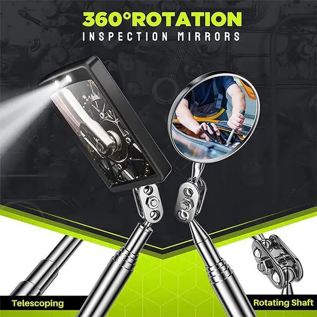 Alt view image 4 of 6 - Telescoping Magnetic Pickup Tool Set-Extendable Magnet Flashlight with Inspection Mirror Birthday Gifts for Men or Women Boyfriend Him Husband Father Handyman Mechanic