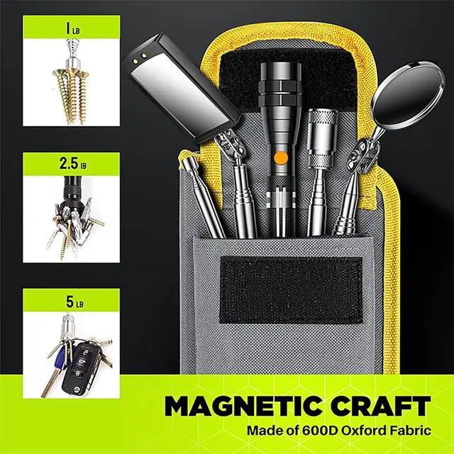 Alt view image 5 of 6 - Telescoping Magnetic Pickup Tool Set-Extendable Magnet Flashlight with Inspection Mirror Birthday Gifts for Men or Women Boyfriend Him Husband Father Handyman Mechanic