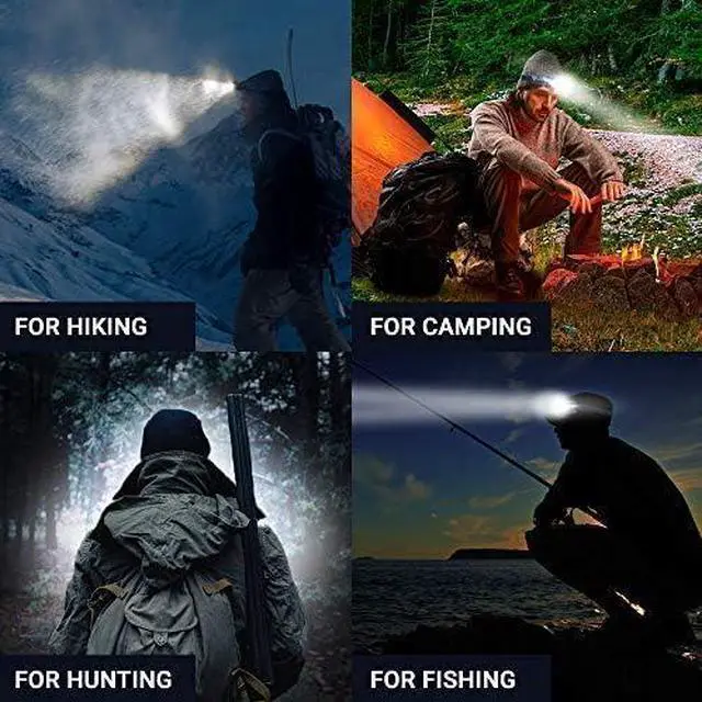 Alt view image 6 of 7 - Black Headlamp Flashlight - Red Safety Light - 6 Light Modes - Super Bright Waterproof Adjustable Head Light - 3 AAA Batteries - Running Jogging Camping Hiking Cycling - Kids Adults