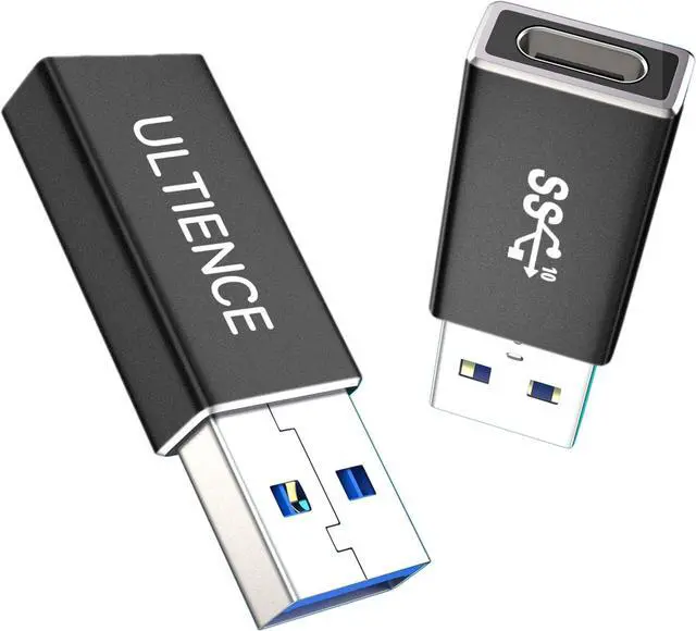 Main image of [10Gbps 2 Pack] USB C Female to USB A Male Adapter - USB 3.2 Converter High Speed 10Gbps Data Transfer & 60W Fast Charging Compatible with Apple/iPhone/iPad