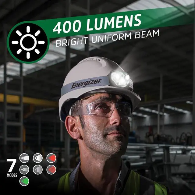 Alt view image 4 of 4 - Energizer LED Rechargeable Headlamp Flashlight, 15-Hour Run Time, 400 Lumens (Charging Cable Included)