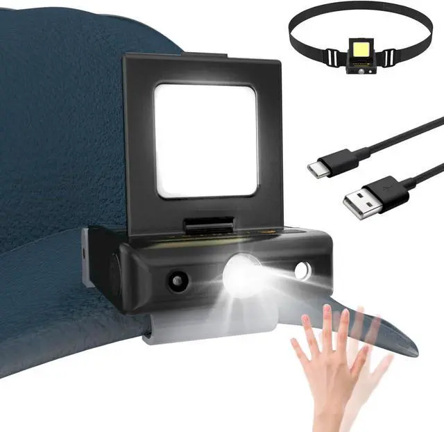 Main image of Ultra Bright Mini Hands Free Cree LED Clip on Cap Light - Rechargeable Waterproof Hat Light Flashlight Portable Headlamp for Fishing Camping Hand Work Baseball Caps