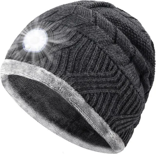 Main image of LED Beanie Hat with Light: Christmas Stocking Stuffers for Men Adult Winter Gift