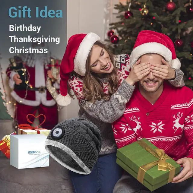 Alt view image 2 of 6 - LED Beanie Hat with Light: Christmas Stocking Stuffers for Men Adult Winter Gift