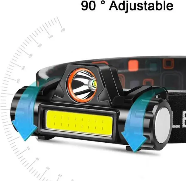Alt view image 6 of 7 - LED Headlamp Flashlight Ultra Light Bright LED Rechargeable Headlight with Magnetic Base 2 Pack Waterproof Head Lamp Lightweight Headlight Head Torch for Outdoor Camping Running Hiking Fishing