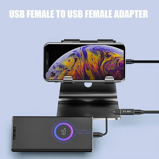 Alt view image 2 of 5 - 4Pack USB Female to USB Female Adapter for Connecting Two USB Male Ends Devices Female to Female USB Adapter Extension Connector Compatible with MacBook Pro/Air IPad Pro Google Pixel  Etc.