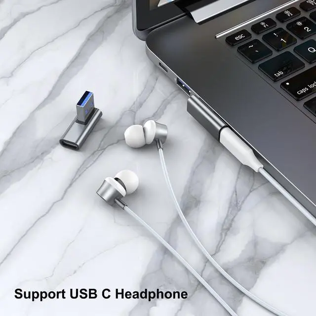 Alt view image 4 of 6 - 90 Degree USB to USB C Adapter 4 Pack Up and Down Angle Left and Right Angle Type C Female to A Male Converter Extender for PC Laptop USB A Charger Power Bank and More (Grey)