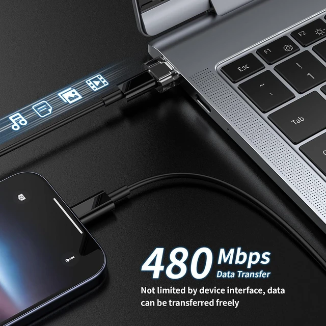 Alt view image 4 of 7 - 10 Pack USB to USB C Adapters Type C Female to USB A Male Charger and Date Connector for iPhone17/16/15 /iPad/Galaxy/ Watch/Pad Air/Laptop/Car/Charger/CarPlay/Wall Plug/Quest Link etc.