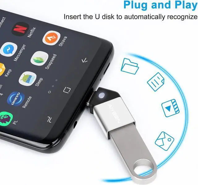 Alt view image 3 of 7 - USB C to USB Adapter(2 Pack) 45 Degree USB C Male to USB 3.0 Female Adapter OTG Converter Compatible with MacBook Pro 2019/2018  and More USB-C Device Silver