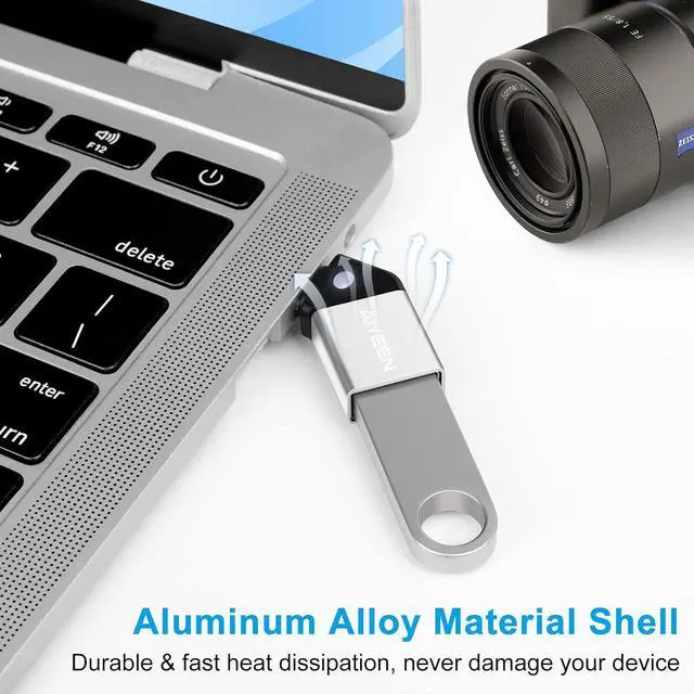 Alt view image 4 of 7 - USB C to USB Adapter(2 Pack) 45 Degree USB C Male to USB 3.0 Female Adapter OTG Converter Compatible with MacBook Pro 2019/2018  and More USB-C Device Silver