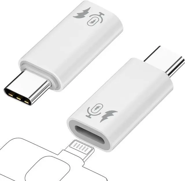 Main image of 2 Pack USB C to Lavalier Microphone Adapter Type C Male Converter for iPhone Wireless Lavalier Microphone iPhone 16/15 Series iPad Air/Pro Not for Headphone and Data