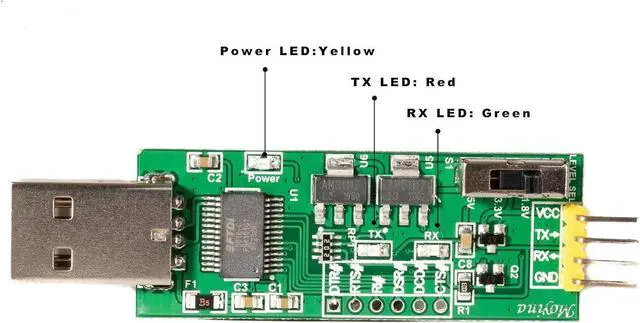 Alt view image 3 of 6 - USB to TTL Serial Converter Adapter 1.8V 3.3V 5V FT232RL for Development Projects with Windows Mac Linux