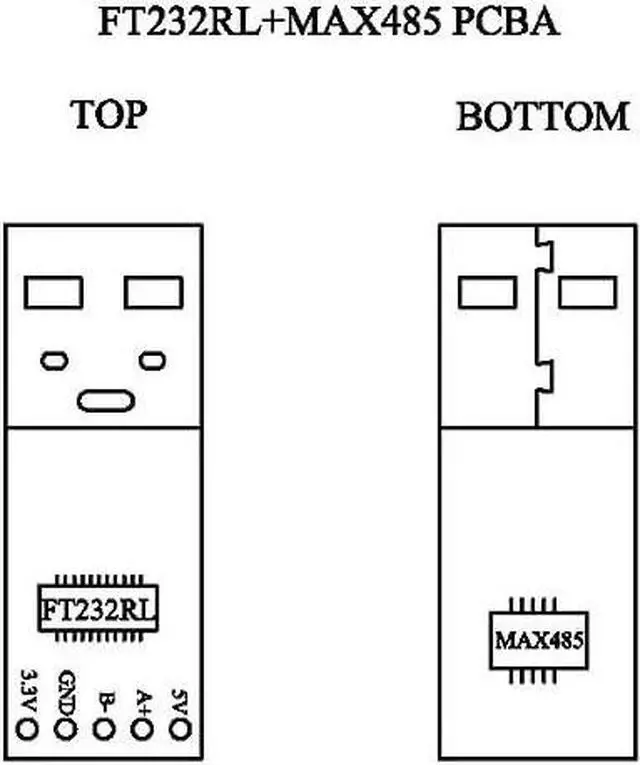 Alt view image 4 of 5 - USB to RS485 Converter Adapter 3.3V 5V FTDI CHIP with Screw Terminals and Windows MacOS Linux Support (Black)