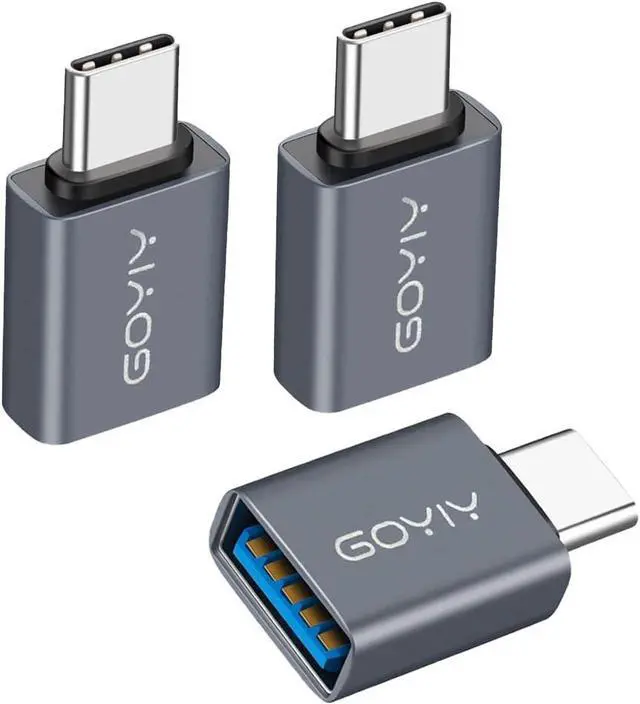 Main image of [10Gbps USB C to USB Adapter USB C Male to USB Female Adapter USB3.2 Gen 2 3-Pack Compatible with MacBook Pro/Air Laptops Phones and Other Type C or Thunderbolt 4/3 Devices(Grey)