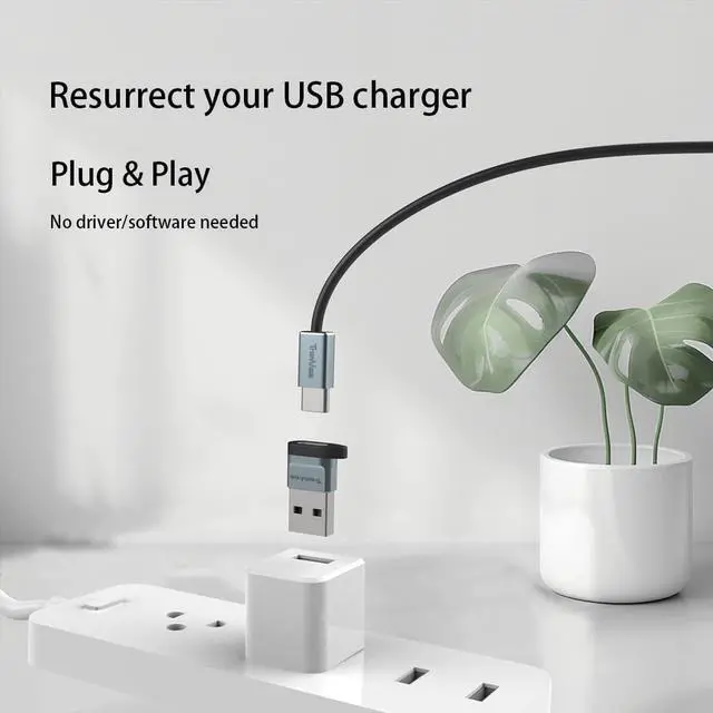 Alt view image 2 of 6 - USB to USB C Adapter (2 Pack) USB C Female to USB A Male Adapter Type C to USB A Devices Power Converter for iPhone 15 Plus Pro Max Apple Watch AirPods iPad for Samsung Galaxy S24 23 Car