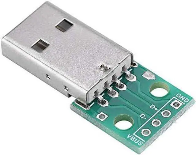 Alt view image 2 of 7 - USB Board Mini USB to DIP Adapter Board 10Pcs USB Type A Male Plug to DIP Converter Board 4 Pins DIP 2.54mm Pitch