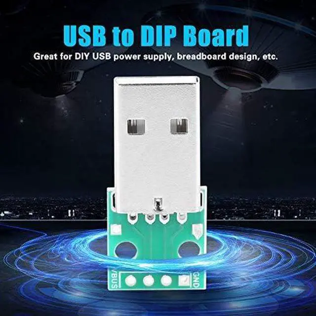 Alt view image 5 of 7 - USB Board Mini USB to DIP Adapter Board 10Pcs USB Type A Male Plug to DIP Converter Board 4 Pins DIP 2.54mm Pitch