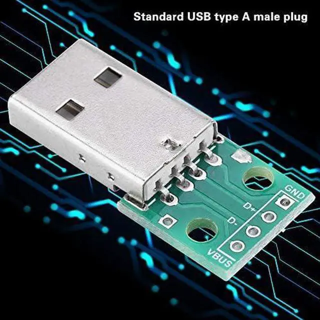 Alt view image 6 of 7 - USB Board Mini USB to DIP Adapter Board 10Pcs USB Type A Male Plug to DIP Converter Board 4 Pins DIP 2.54mm Pitch