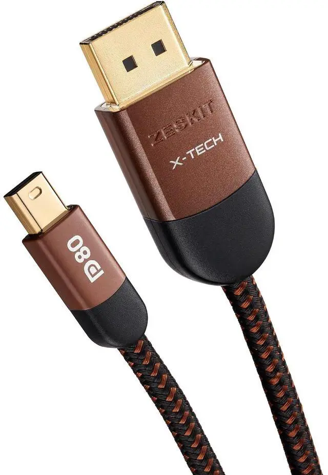 Main image of X-Tech VESA Certified Mini Displayport to Displayport DP 2.1 Cable DP80 80Gpbs, 3ft