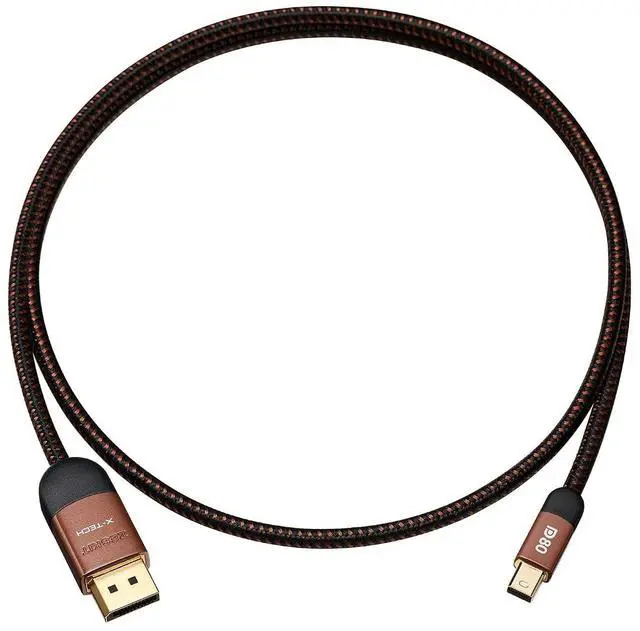 Alt view image 6 of 7 - X-Tech VESA Certified Mini Displayport to Displayport DP 2.1 Cable DP80 80Gpbs, 3ft