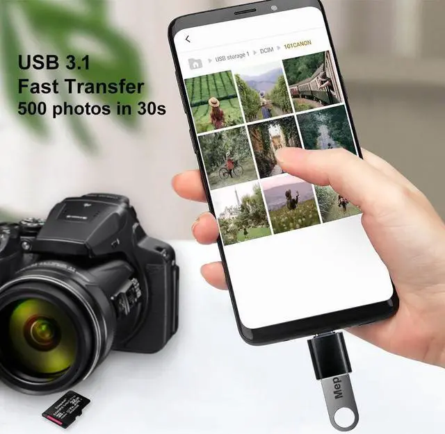 Alt view image 4 of 7 - USB C to USB Adapter USB C Adapter Type C Male to USB 3.1 Female Adaptor OTG USB Adapter to USB C Compatible with MacBook Pro  Galaxy Type-C Smartphones Tablets and Laptops (Black)