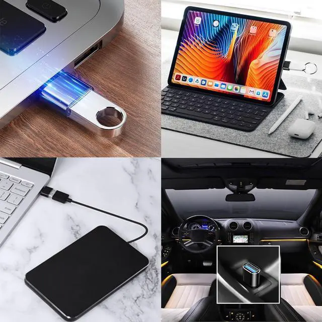 Alt view image 5 of 7 - USB C to USB Adapter USB C Adapter Type C Male to USB 3.1 Female Adaptor OTG USB Adapter to USB C Compatible with MacBook Pro  Galaxy Type-C Smartphones Tablets and Laptops (Black)