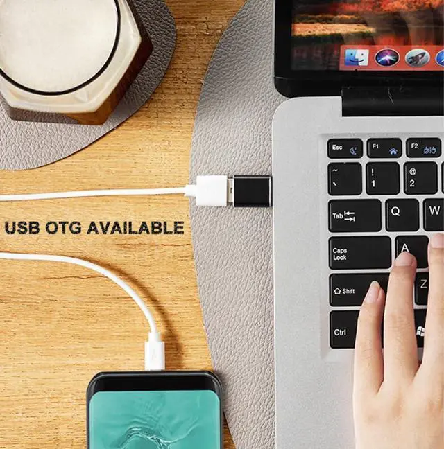 Alt view image 7 of 7 - USB C to USB Adapter USB C Adapter Type C Male to USB 3.1 Female Adaptor OTG USB Adapter to USB C Compatible with MacBook Pro  Galaxy Type-C Smartphones Tablets and Laptops (Black)