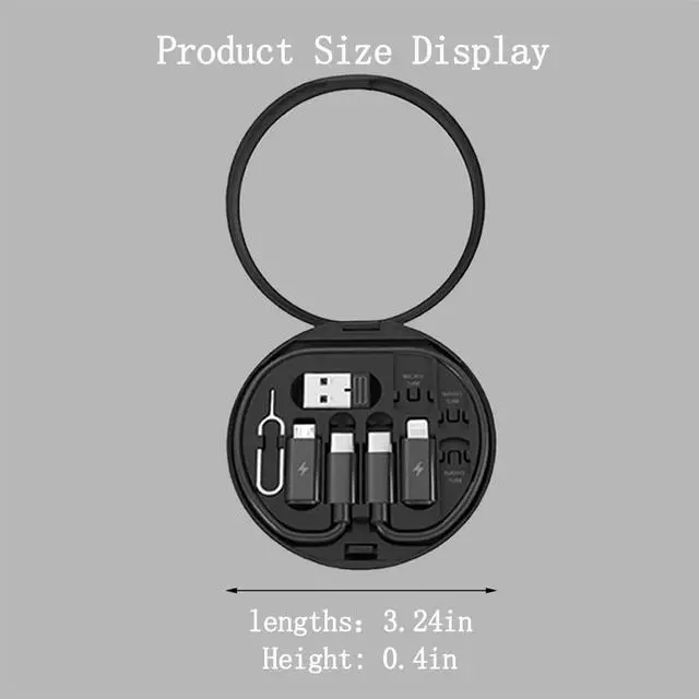 Alt view image 2 of 6 - Multiple USB adapters USB-A/Micro-USB/Light/OTG USB Adapter kit Storage case with SIM Extractor/SIM Slot with Mirror/Cell Phone Holder Ideal for Traveling