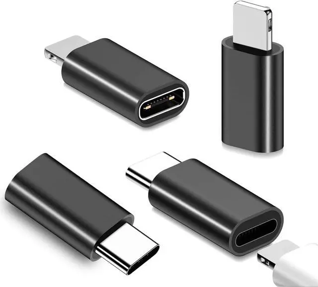 Main image of 4-PackUSB C Male to Lightning&Lightning to USB C FemaleAdapter Supports PD Fast Charging and Data Transmission Not Suitable for Audio/OTG Applicable On iPhone 15 Pro Max Plus/14/13/12 iPad etc