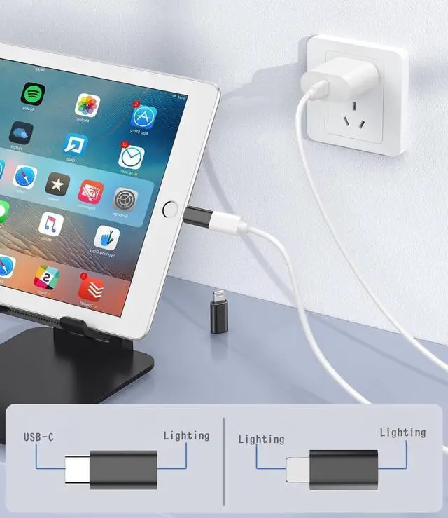 Alt view image 2 of 7 - 4-PackUSB C Male to Lightning&Lightning to USB C FemaleAdapter Supports PD Fast Charging and Data Transmission Not Suitable for Audio/OTG Applicable On iPhone 15 Pro Max Plus/14/13/12 iPad etc