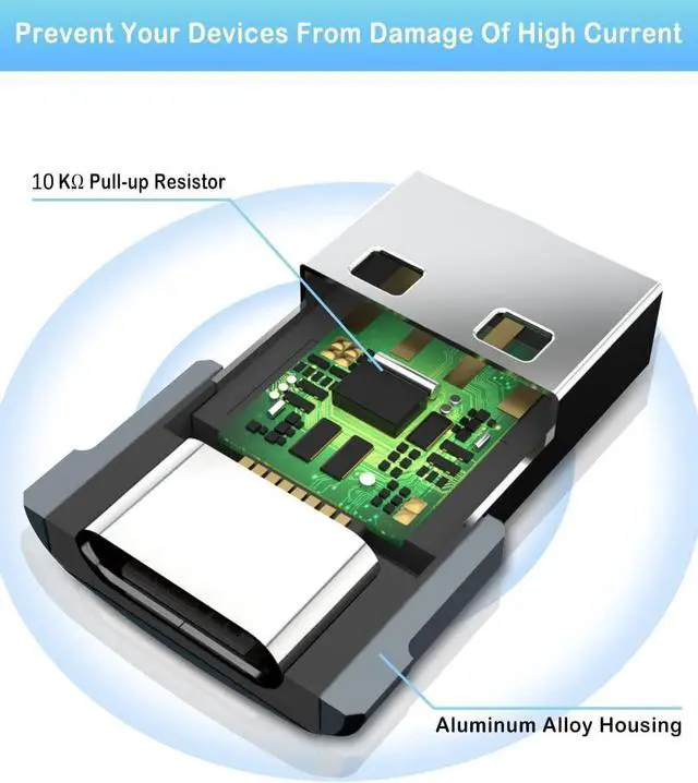 Alt view image 3 of 7 - USB to USB C Adapter 5Pack USBC Female to A Male OTG Charger Type C Converter for Apple Watch Ultra iWatch 7 8 9 iPhone 16 15 14 13 Plus Pro Max AirPods 3 iPad Air Car Samsung Galaxy S24 23 16