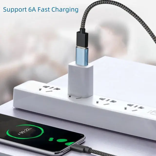 Alt view image 3 of 7 - Pack of 4 USB C to USB A OTG Adapter Blue Gold Gray Silver 10Gbps Data Sync Charger Converter Zinc Alloy Type C Male to USB 3.2 Type A Female for Phone 15 PC Laptop Flash Drive ADT-C4