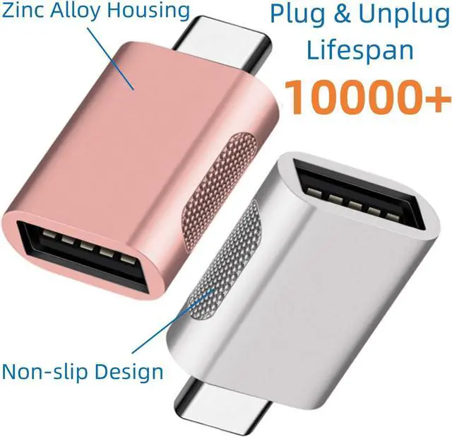 Alt view image 5 of 7 - Pack of 4 USB C to USB A OTG Adapter Blue Gold Gray Silver 10Gbps Data Sync Charger Converter Zinc Alloy Type C Male to USB 3.2 Type A Female for Phone 15 PC Laptop Flash Drive ADT-C4