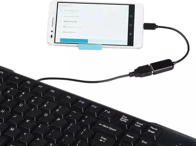 Alt view image 3 of 5 - Black Micro USB Male to Female OTG Adapter Cable 5V USB Male Cable Adapter for Cell Phone OTG Adapters Accessories Android Phone U Disk Durable Design
