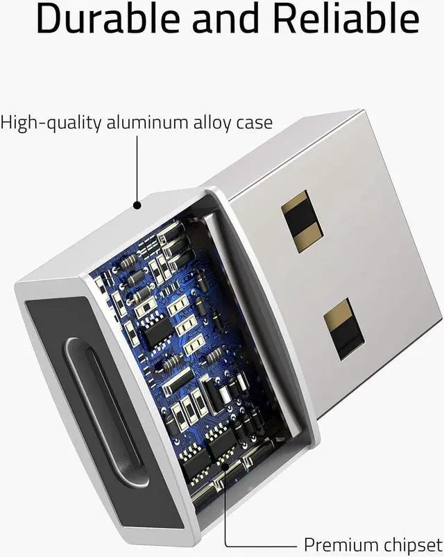 Alt view image 4 of 7 - USB C Female to USB A Male Adapter 3 Pack Type C Charger Cable Power Adapter Compatible with iPad Air 6 iPhone 16/15/14/13 Pro Max Apple Watch Series 9/8/7 Samsung Galaxy S20 etc Silver
