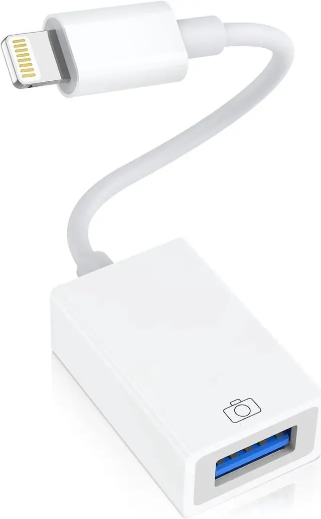 Main image of Lightning to USB Adapter Apple MFi Certified USB 3.0 OTG Cable for iPhone 14/13/12/11/XS/XR/X/SE/8/7/iPad to USB Flash Drive Camera Keyboard Mouse Hubs MIDI Plug and Play (USB)
