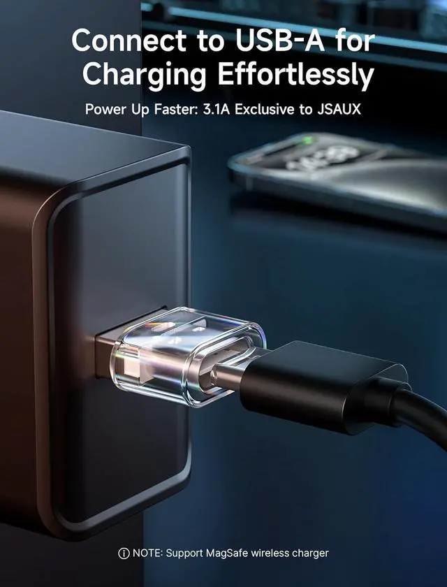 Alt view image 3 of 7 - USB C Female to USB Male Adapter (4-Pack) 3.1A Fast Charging USB C to USB Charger Converter for iPhone 16 15 14 13 Pro Max Apple Watch Samsung Galaxy S24 S23 Car Play Android Auto-Crystal
