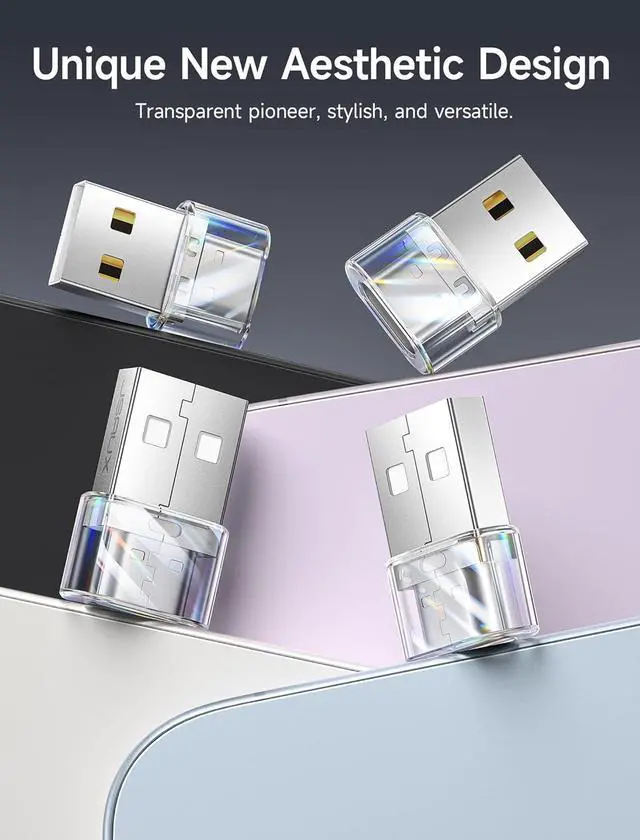 Alt view image 7 of 7 - USB C Female to USB Male Adapter (4-Pack) 3.1A Fast Charging USB C to USB Charger Converter for iPhone 16 15 14 13 Pro Max Apple Watch Samsung Galaxy S24 S23 Car Play Android Auto-Crystal