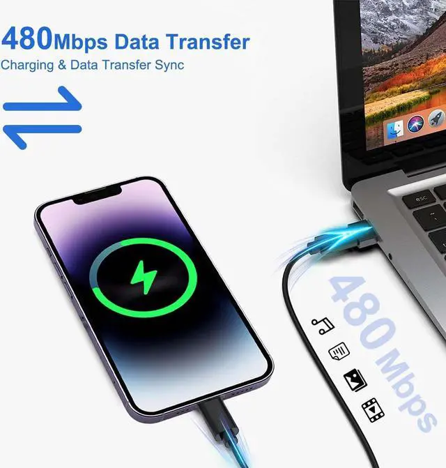 Alt view image 5 of 7 - Multi USB Charging Adapter Cable Kit USB C to Ligh-ting Adapter Box Conversion Set USB A Type C Lightn-ing Micro Adapter Kit 60W Charging and Data Transfer Cable Kit Sim Tray Eject Tool Slots
